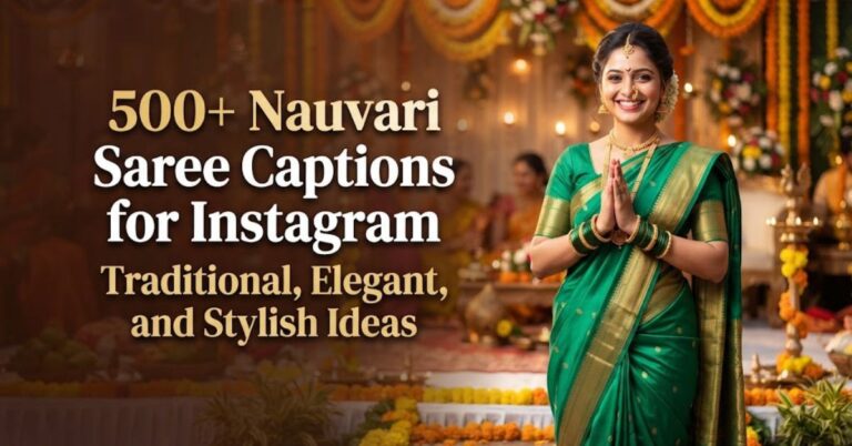 Nauvari Saree Captions for Instagram