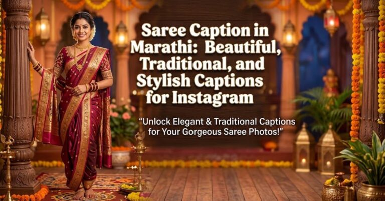 Saree Caption in Marathi