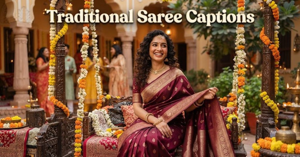 Traditional Saree Captions