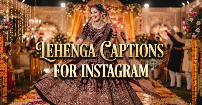 lehenga captions
